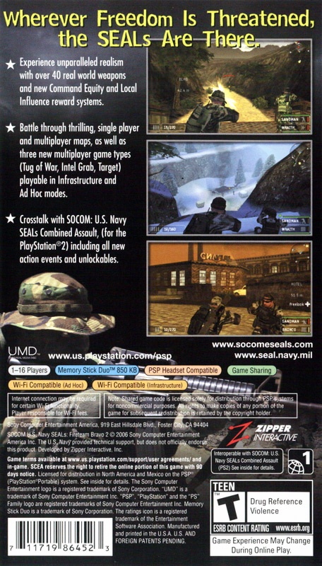 Capa do jogo SOCOM: U.S. Navy SEALs - Fireteam Bravo 2