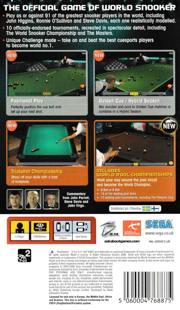 Capa do jogo World Snooker Challenge 2007