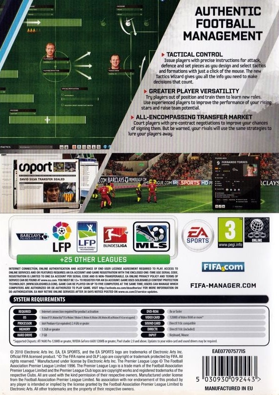 Capa do jogo FIFA Manager 11