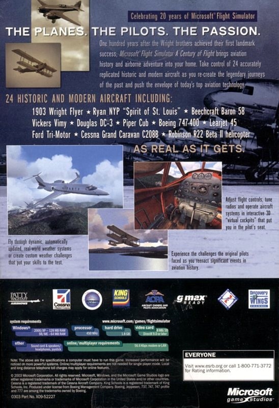 Capa do jogo Microsoft Flight Simulator 2004: A Century of Flight