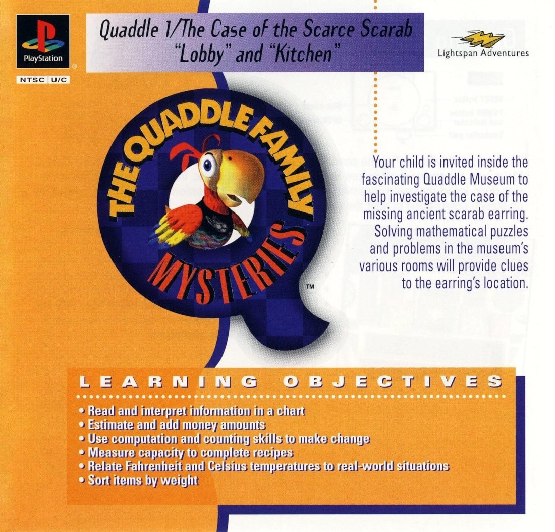Capa do jogo The Quaddle Family Mysteries 1: The Case of the Scarce Scarab - Lobby • Kitchen