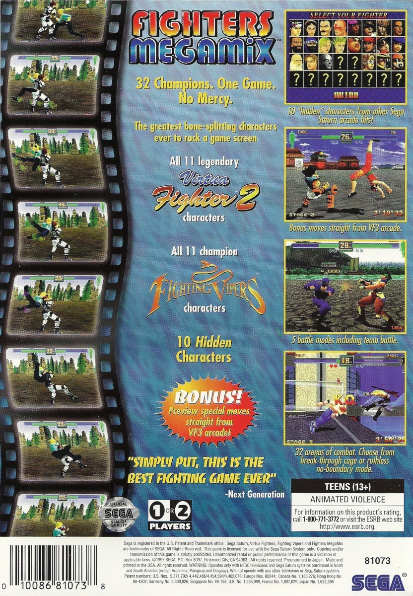 Capa do jogo Fighters Megamix
