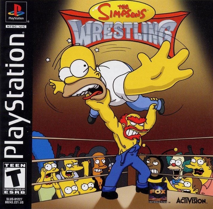 Capa do jogo The Simpsons Wrestling
