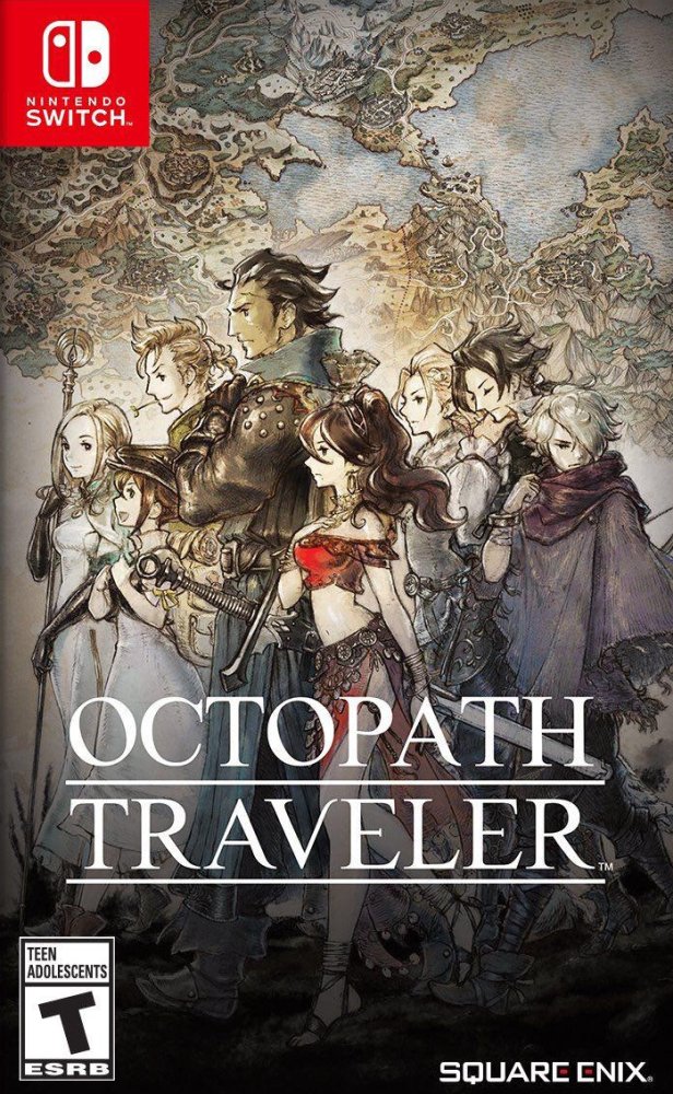 Capa do jogo Octopath Traveler