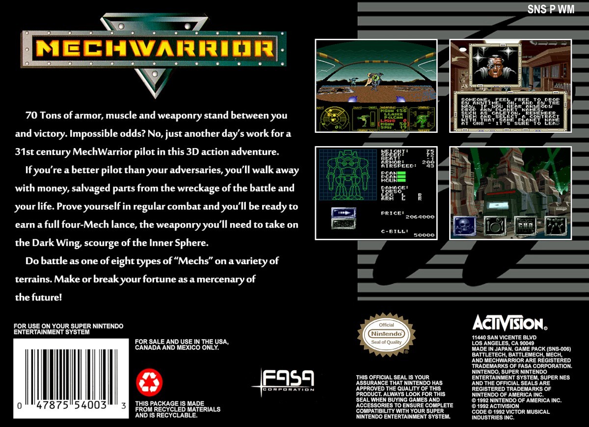 Capa do jogo MechWarrior
