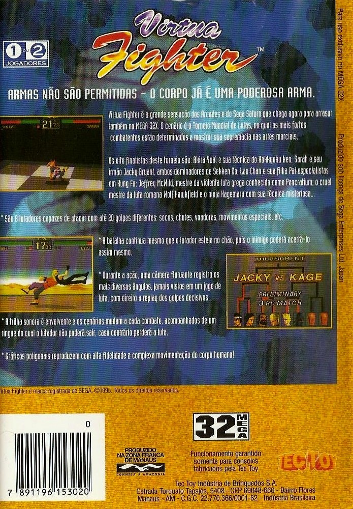 Capa do jogo Virtua Fighter