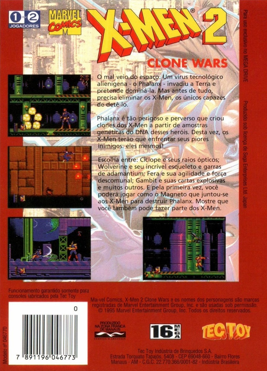 Capa do jogo X-Men 2: Clone Wars