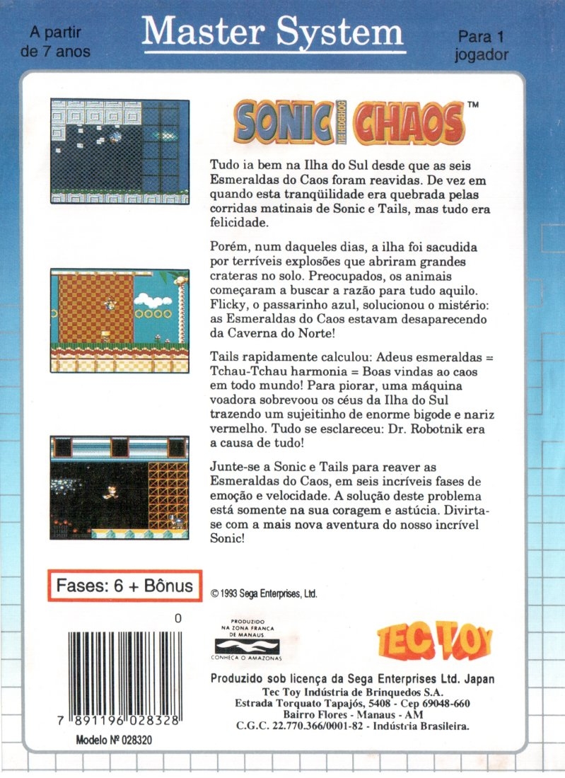 Capa do jogo Sonic Chaos