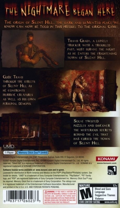 Capa do jogo Silent Hill: Origins