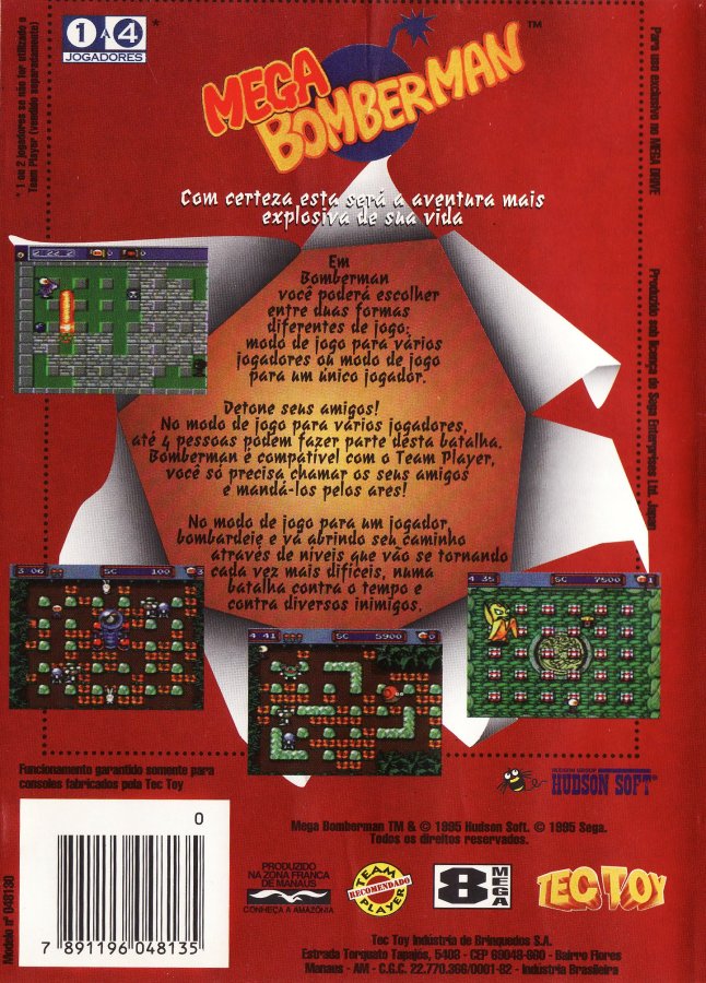 Capa do jogo Mega Bomberman