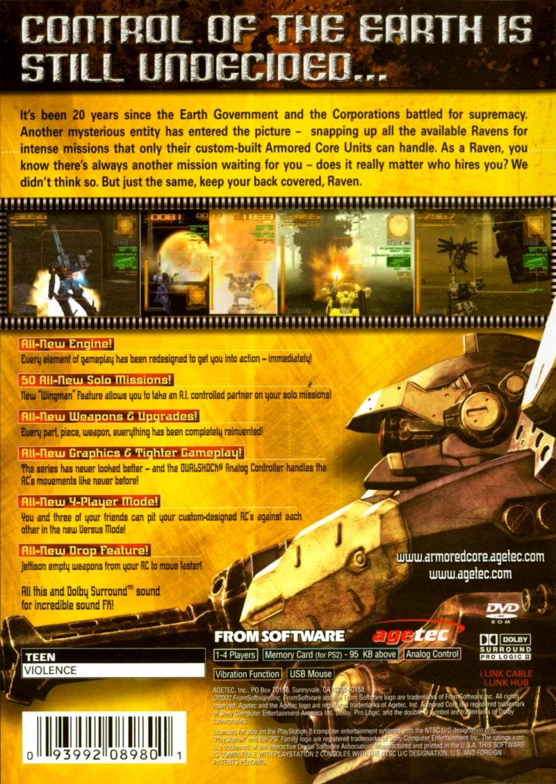 Capa do jogo Armored Core 3