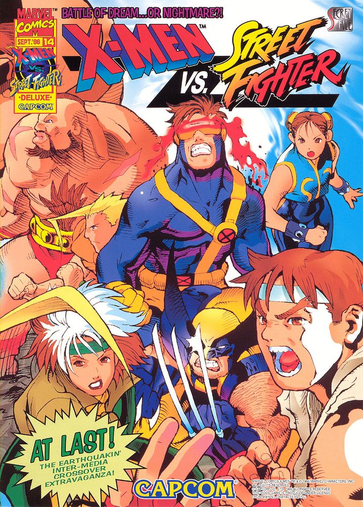 Capa do jogo X-Men vs. Street Fighter