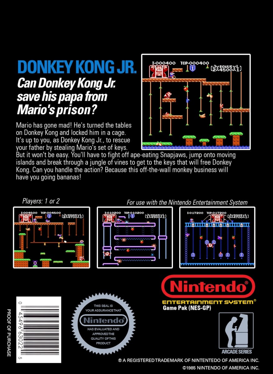 Capa do jogo Donkey Kong Junior