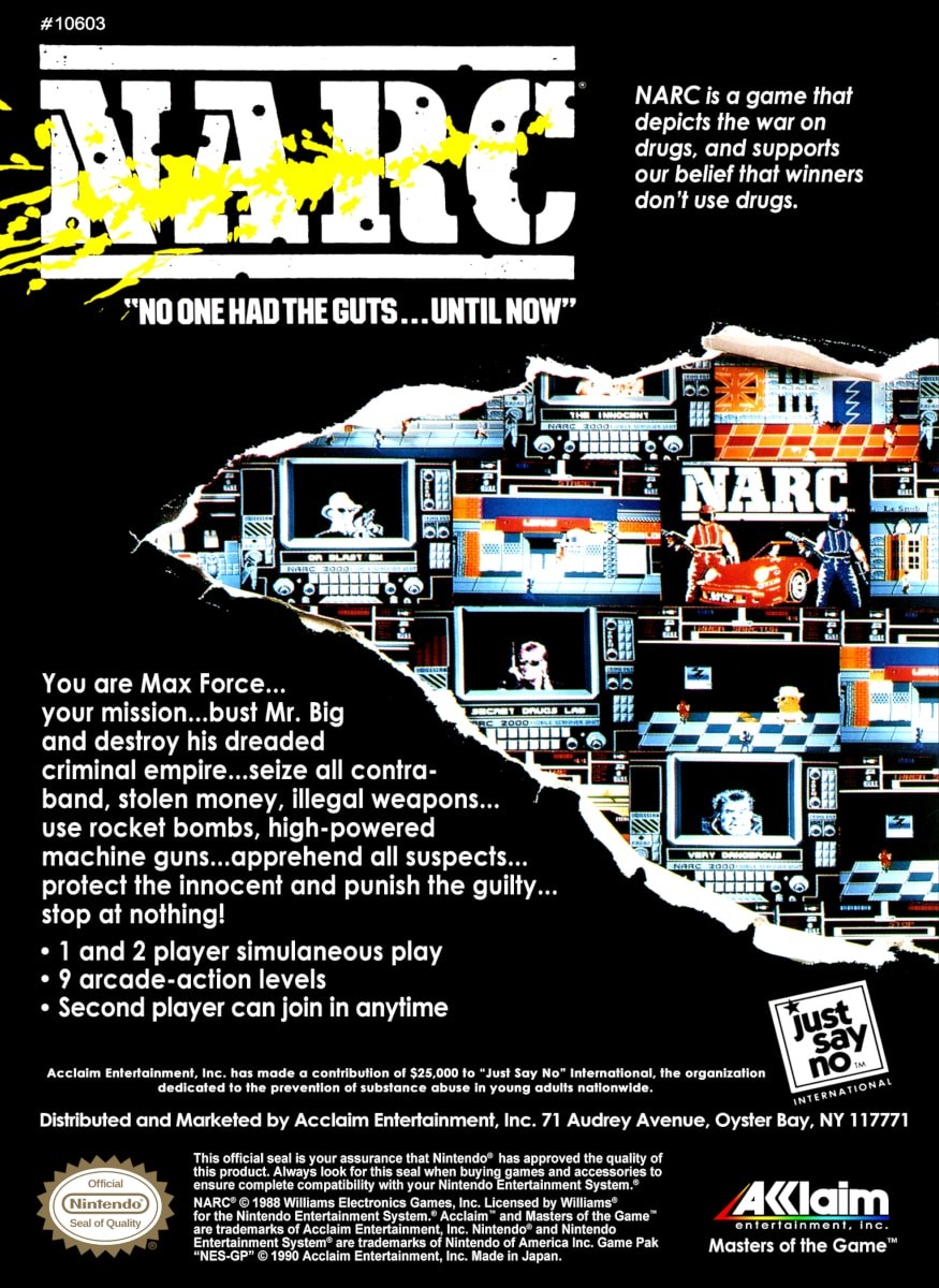 Capa do jogo NARC