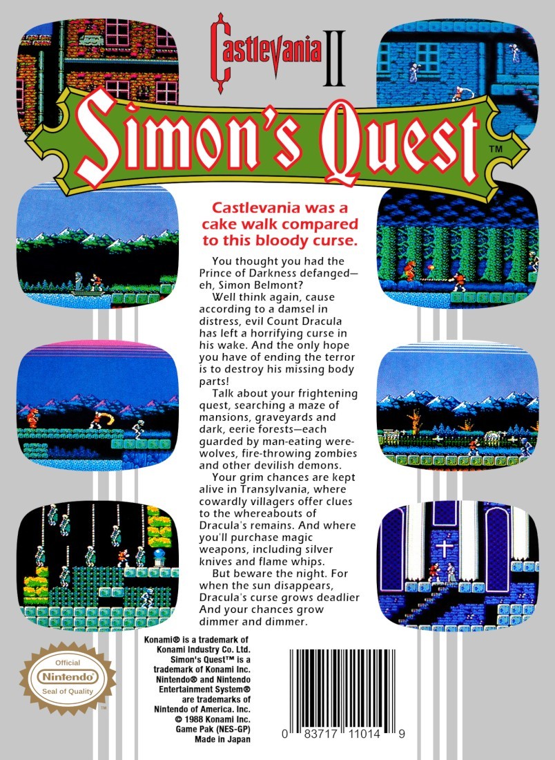 Capa do jogo Castlevania II: Simons Quest