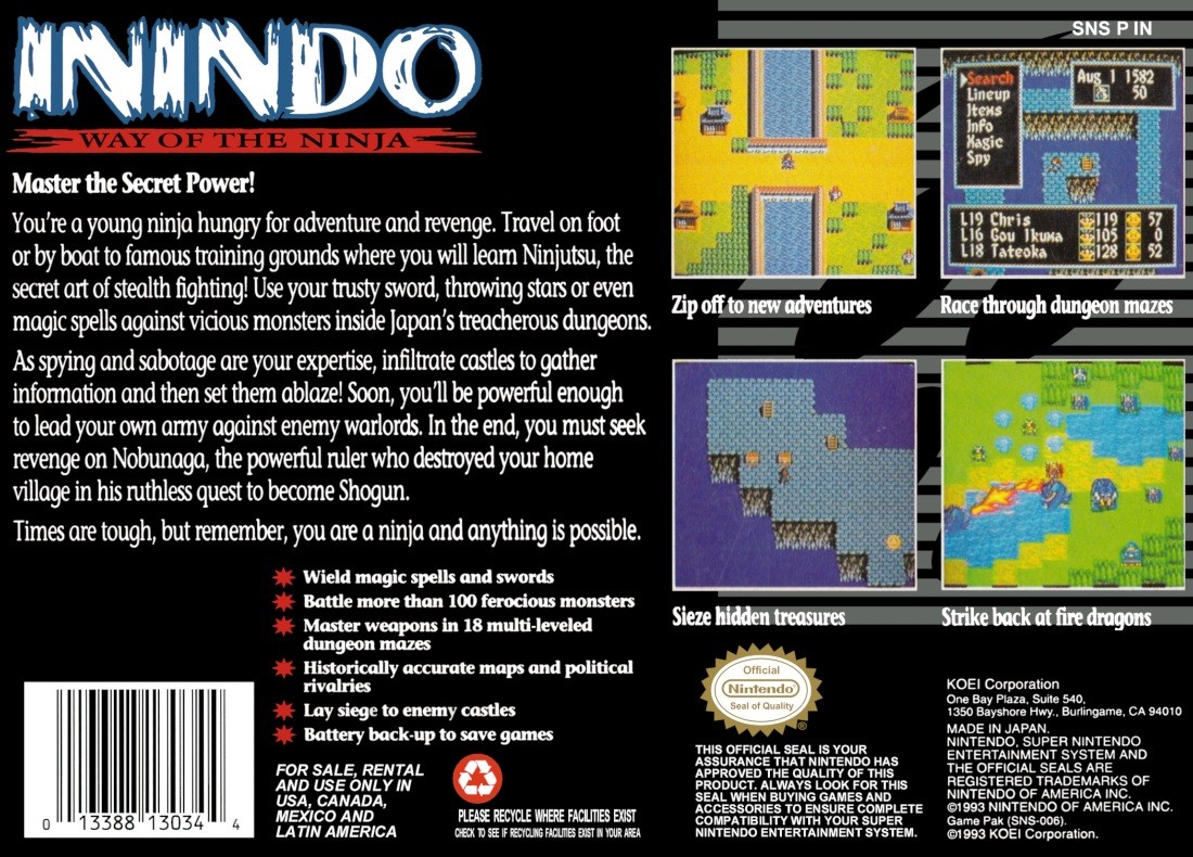 Capa do jogo Inindo: Way of the Ninja