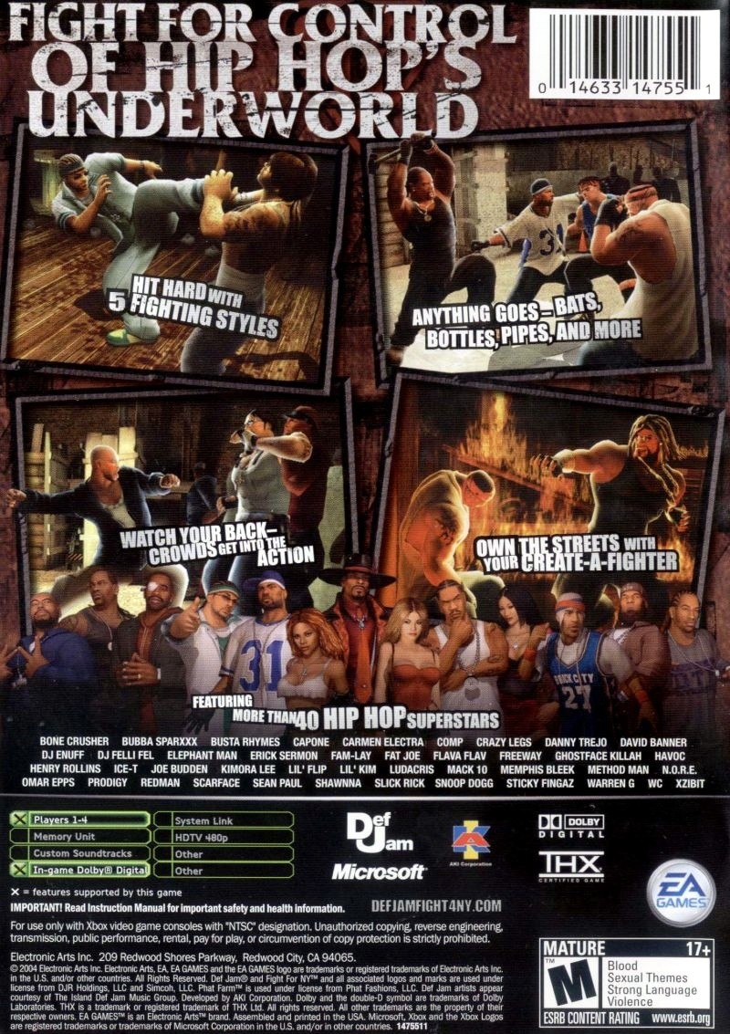Capa do jogo Def Jam: Fight for NY