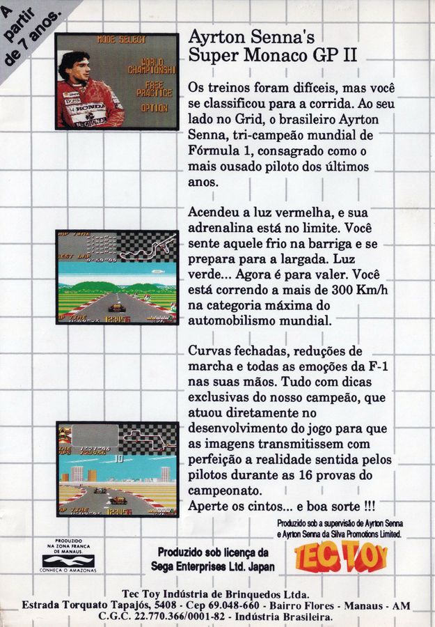 Capa do jogo Ayrton Sennas Super Monaco GP II