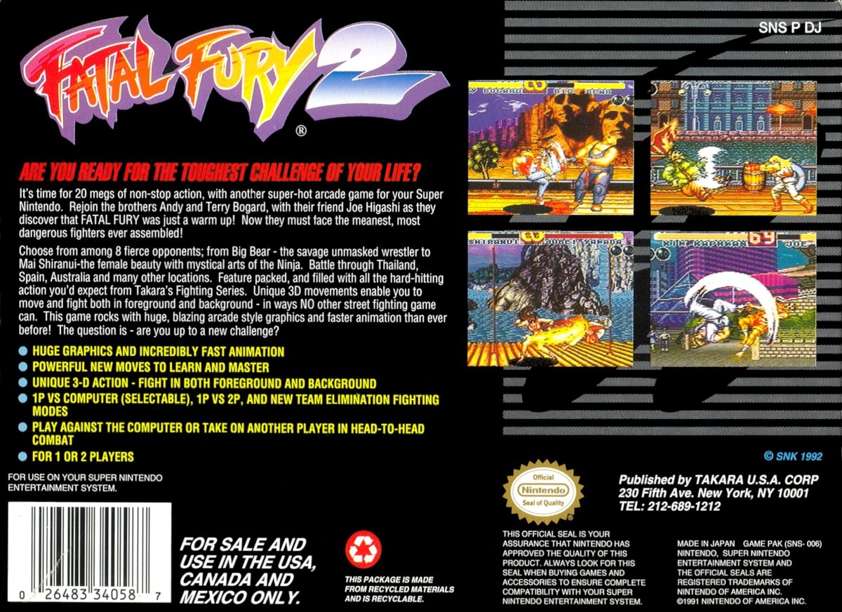 Capa do jogo Fatal Fury 2