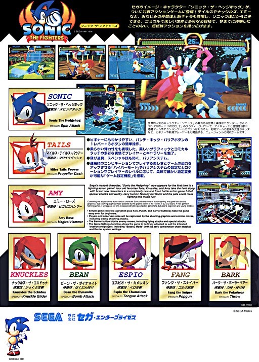 Capa do jogo Sonic the Fighters
