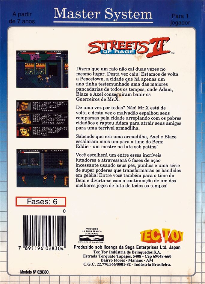 Capa do jogo Streets of Rage 2