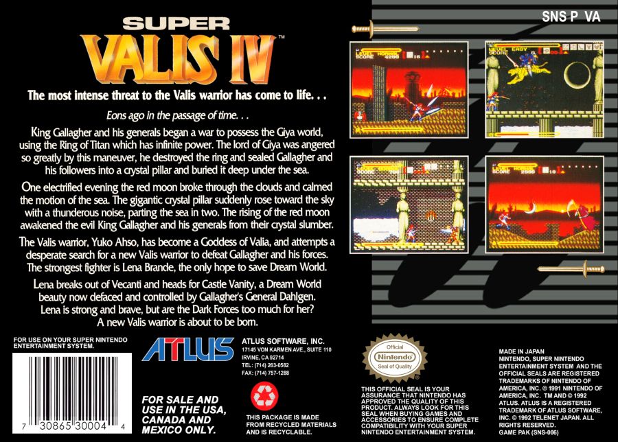 Capa do jogo Super Valis IV