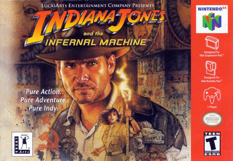 Capa do jogo Indiana Jones and the Infernal Machine