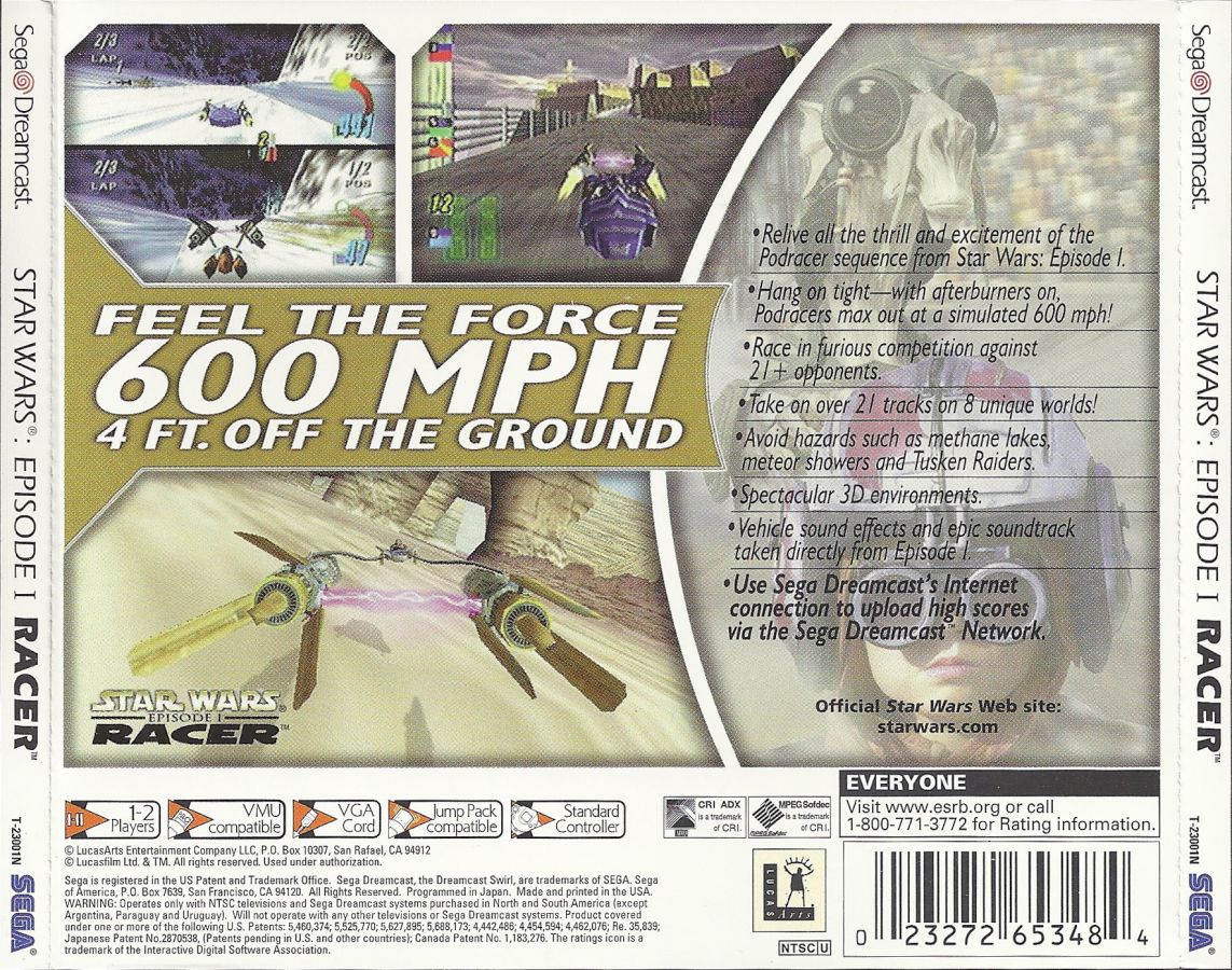 Capa do jogo Star Wars: Episode I Racer