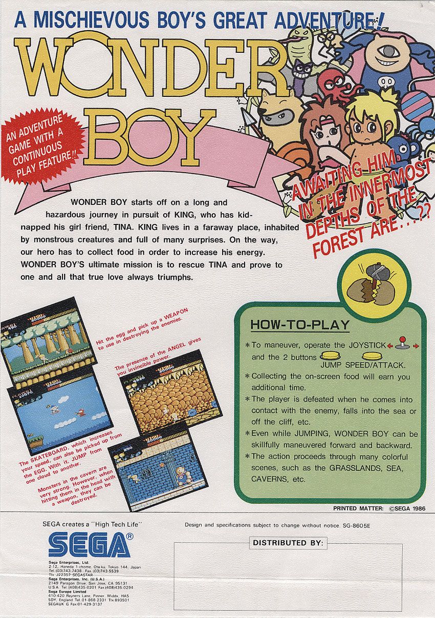 Capa do jogo Wonder Boy