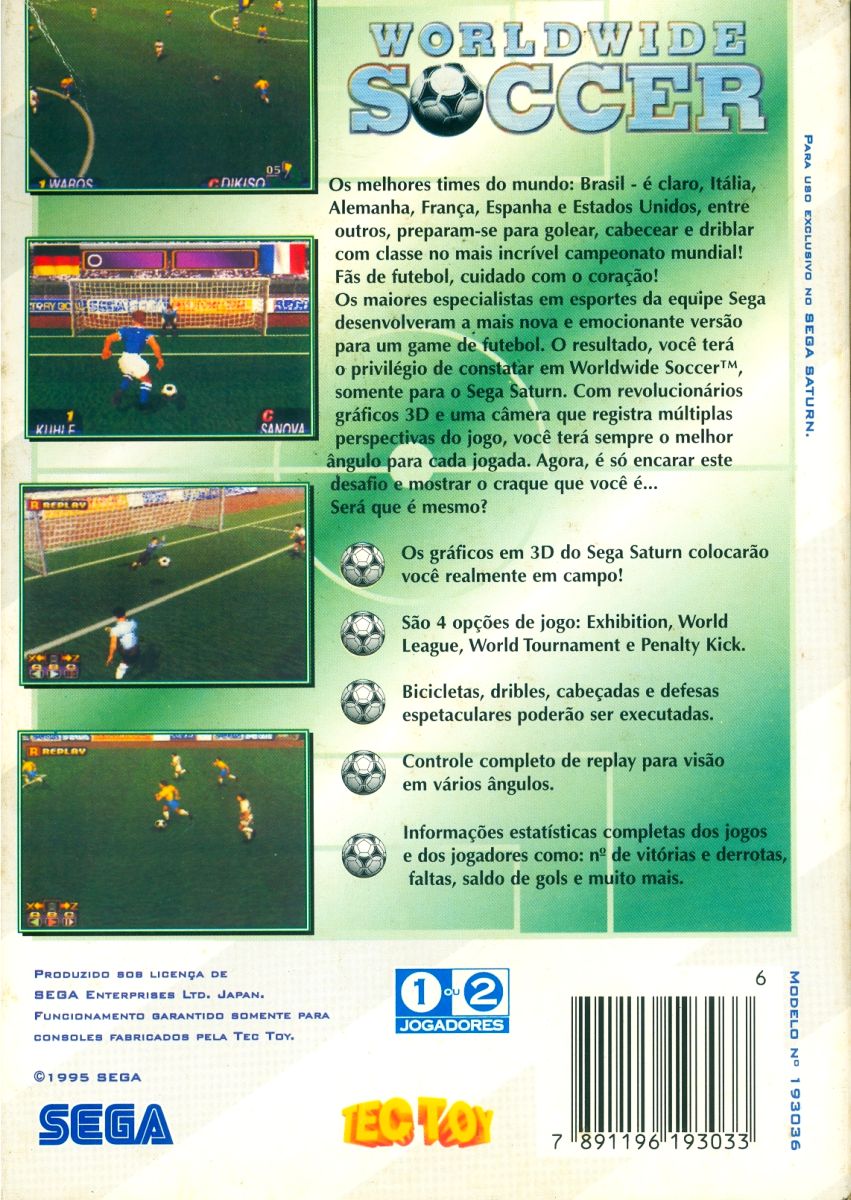 Capa do jogo Worldwide Soccer