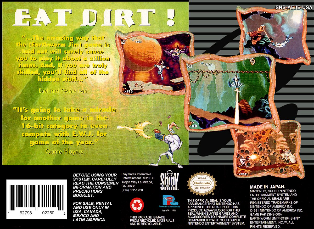 Capa do jogo Earthworm Jim