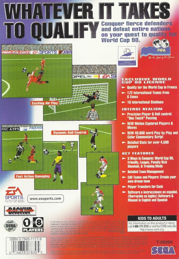 Capa do jogo FIFA Road to World Cup 98