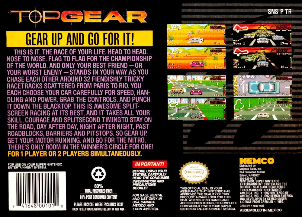 Capa do jogo Top Gear