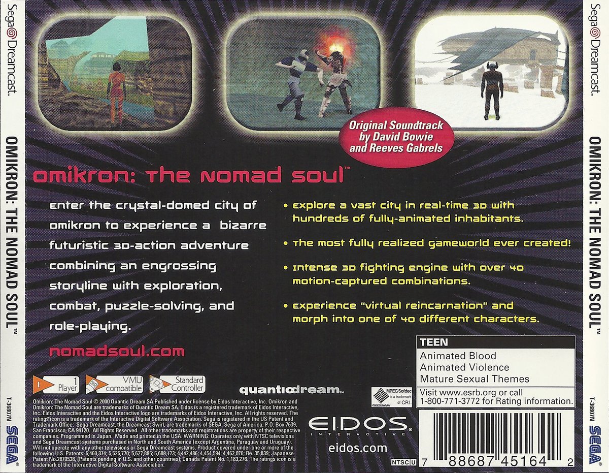 Capa do jogo Omikron: The Nomad Soul