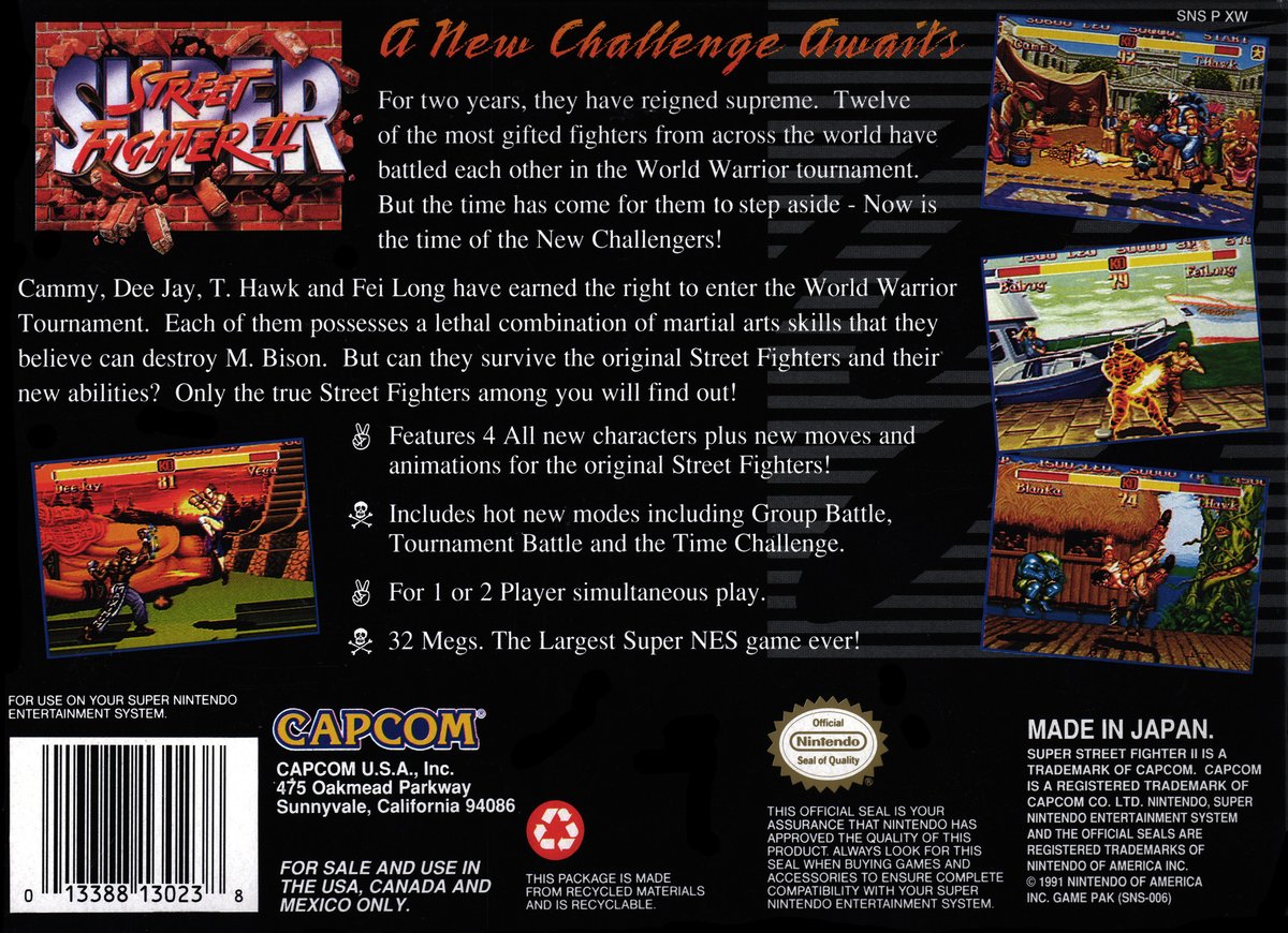 Capa do jogo Super Street Fighter II