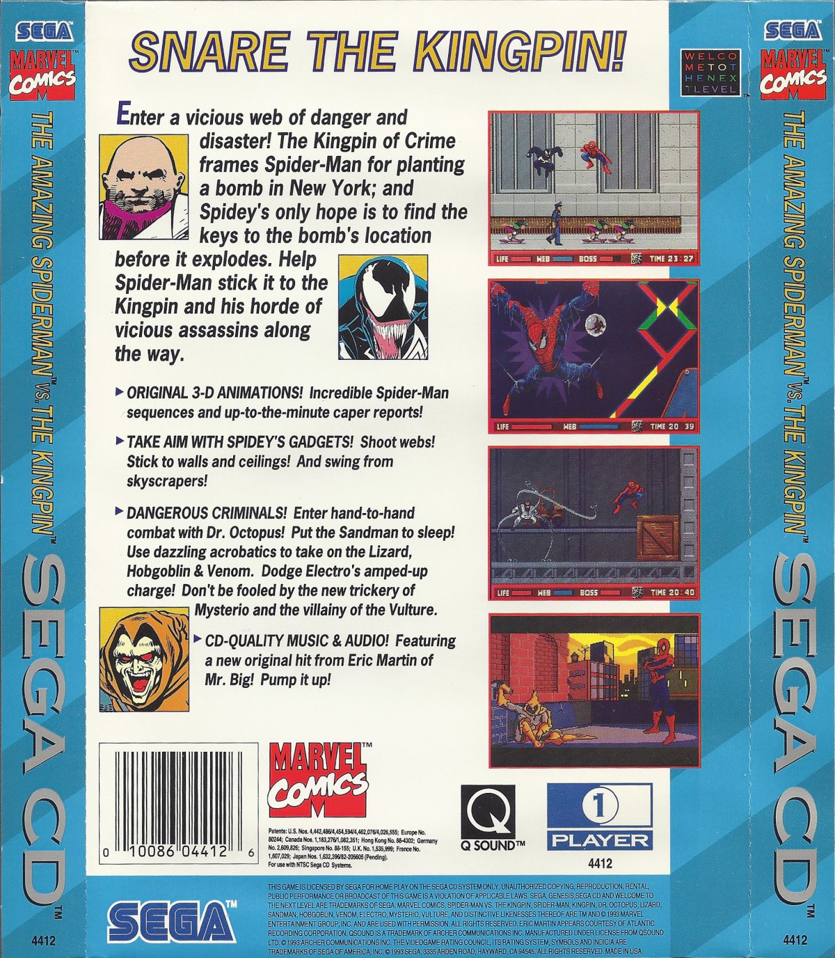 Capa do jogo The Amazing Spider-Man vs. The Kingpin