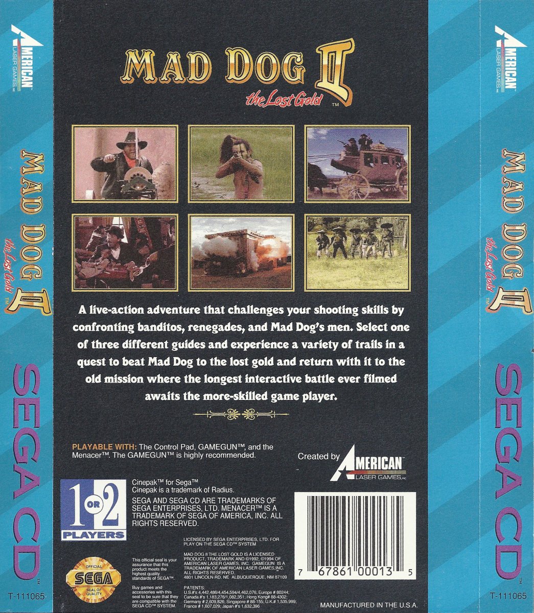 Capa do jogo Mad Dog II: The Lost Gold