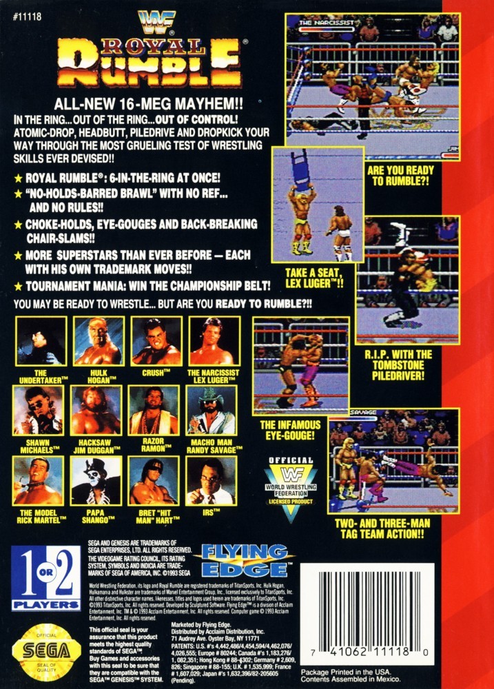Capa do jogo WWF Royal Rumble