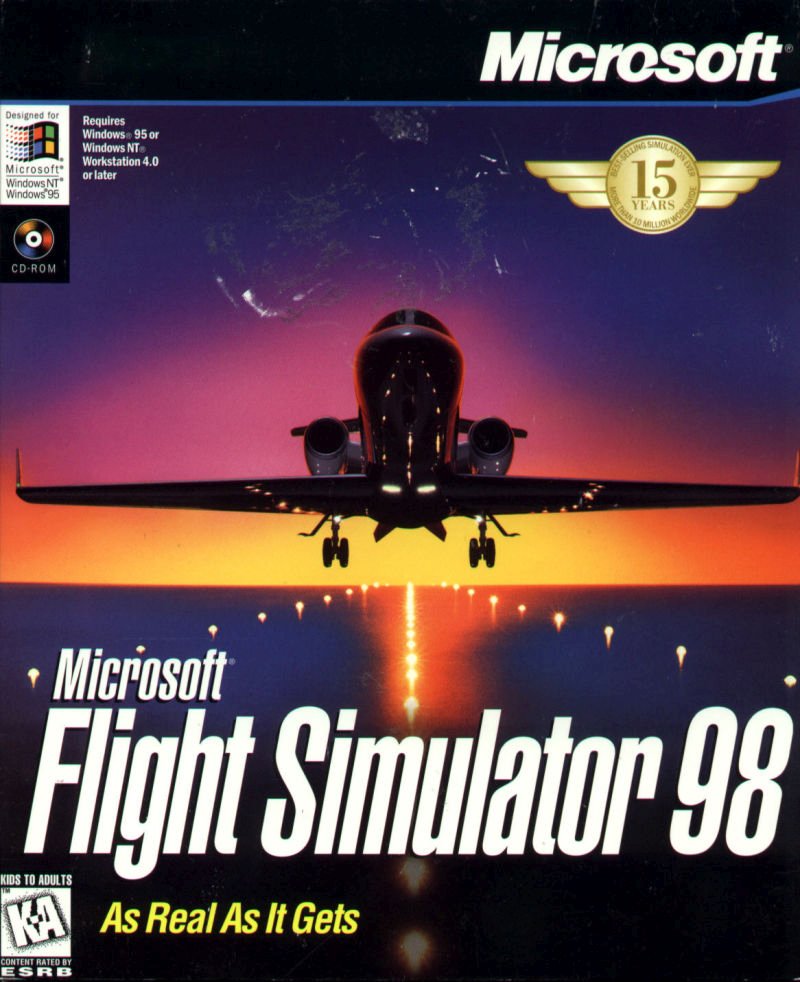 Capa do jogo Microsoft Flight Simulator 98