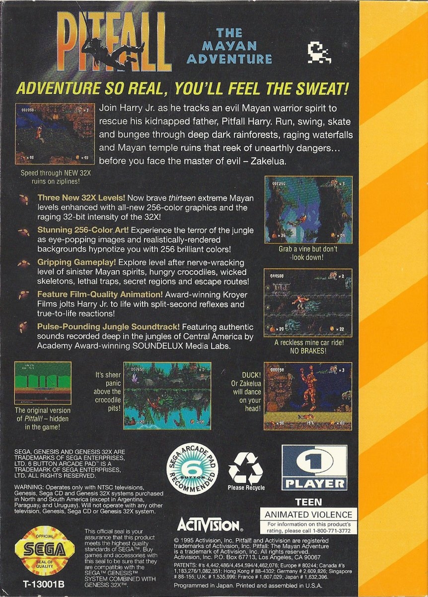 Capa do jogo Pitfall: The Mayan Adventure