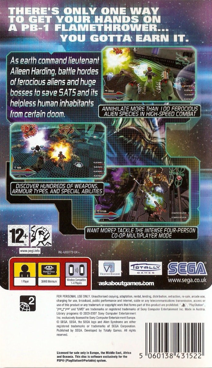 Capa do jogo Alien Syndrome