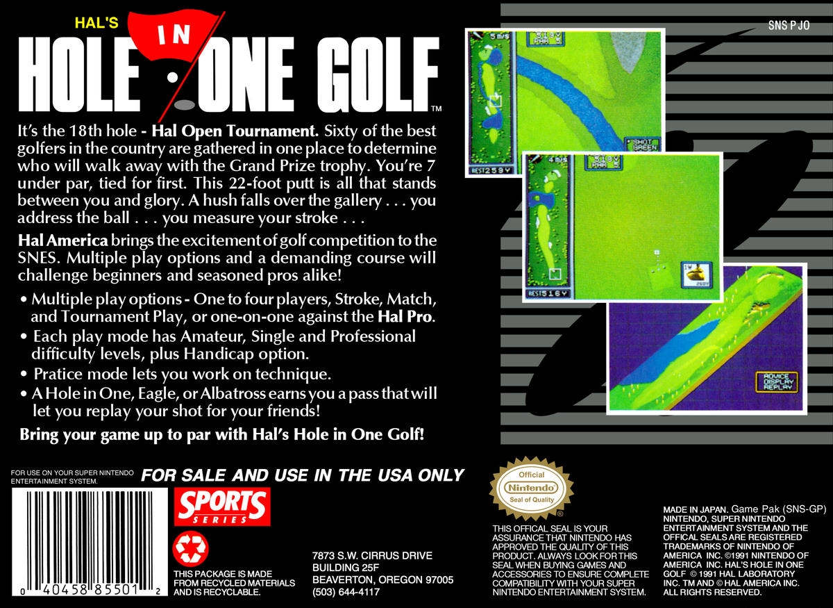 Capa do jogo Hole in One