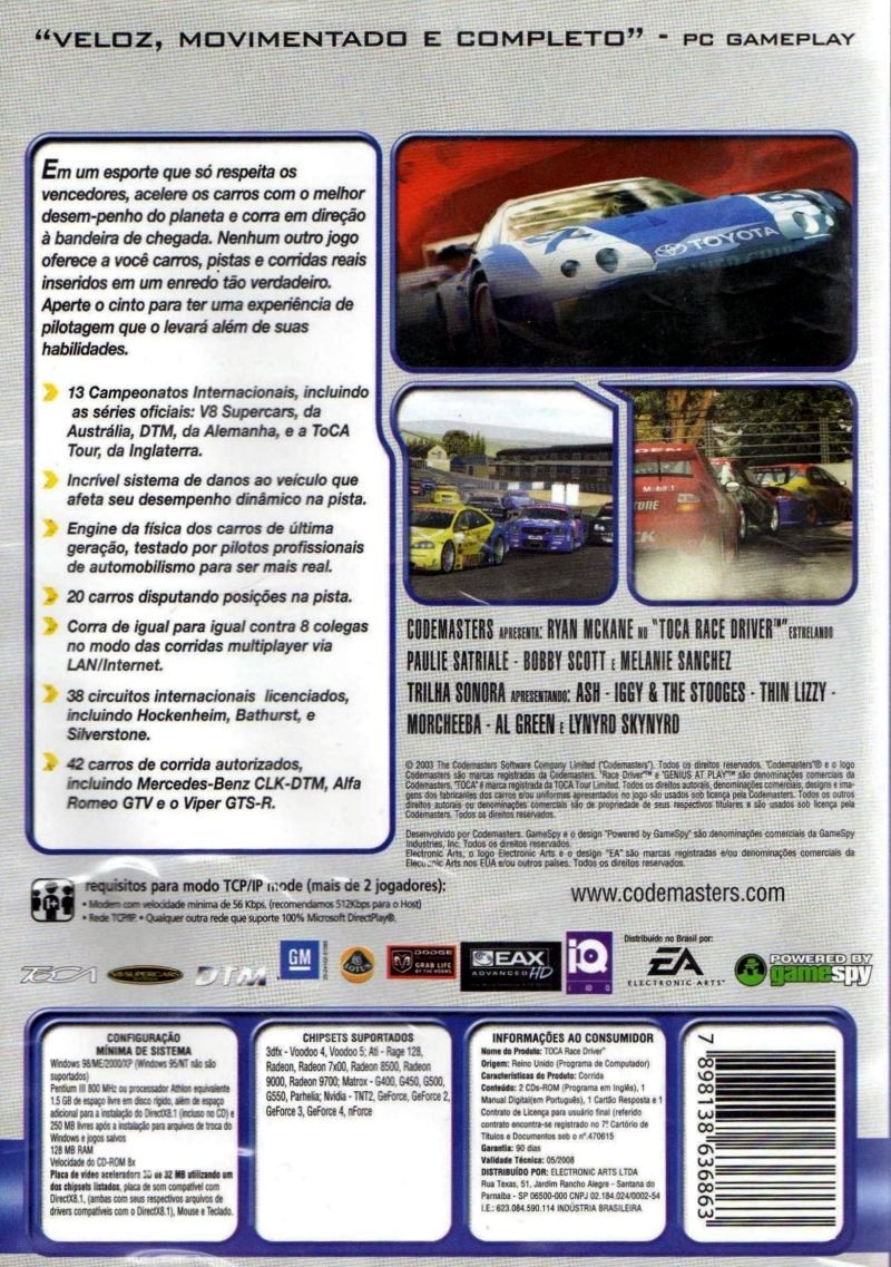 Capa do jogo Pro Race Driver