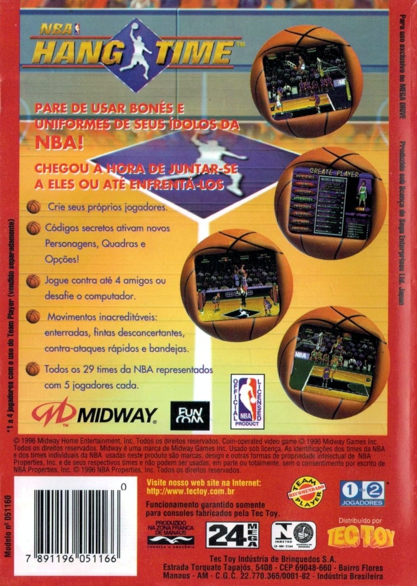Capa do jogo NBA Hang Time