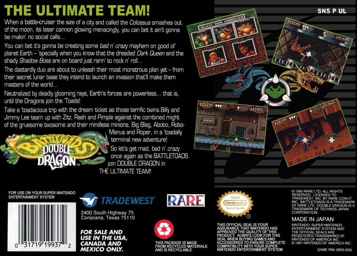 Capa do jogo Battletoads & Double Dragon: The Ultimate Team