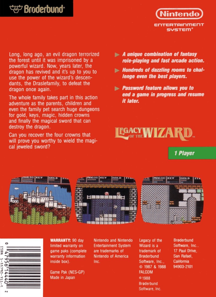 Capa do jogo Legacy of the Wizard