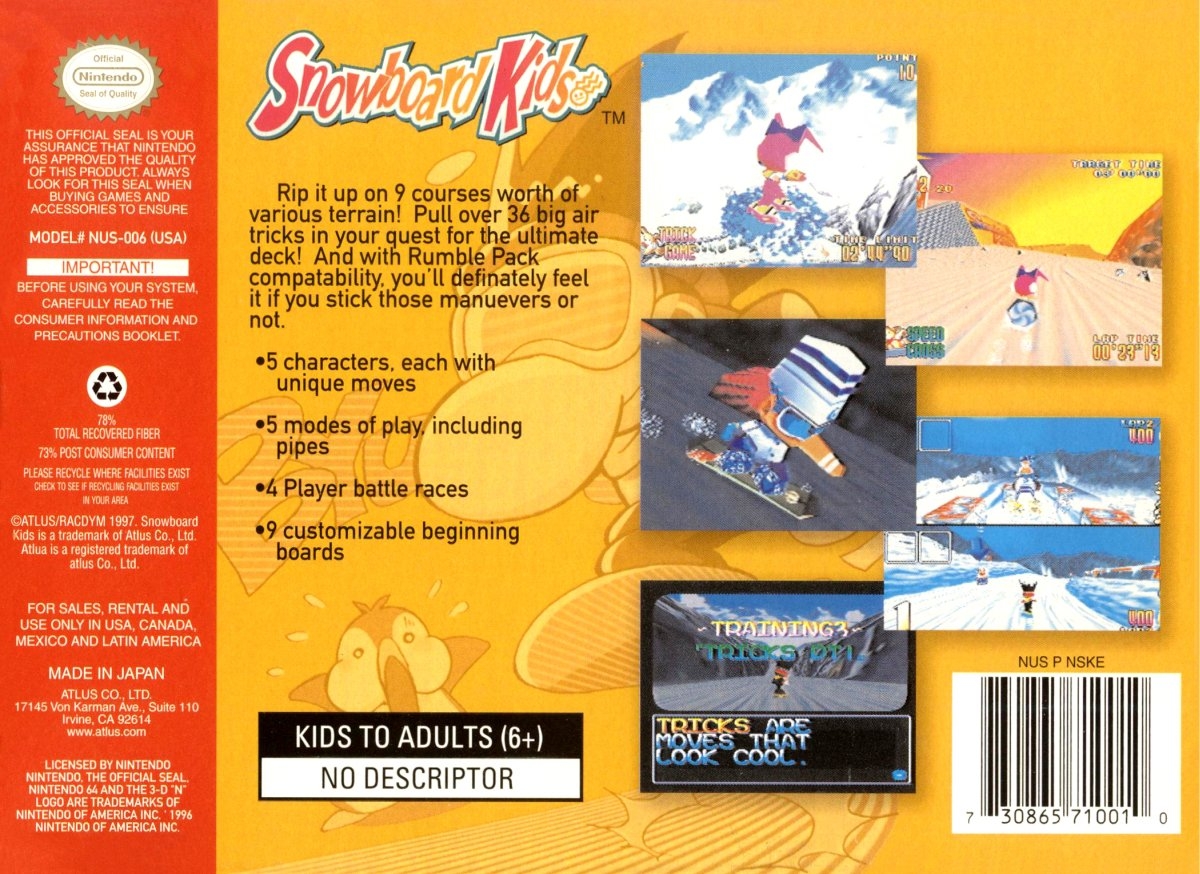 Capa do jogo Snowboard Kids