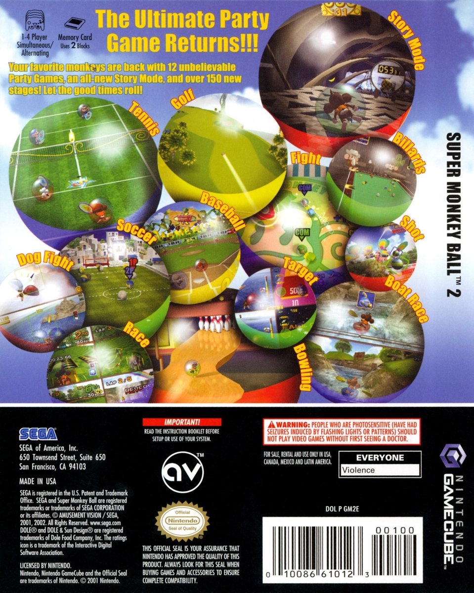 Capa do jogo Super Monkey Ball 2