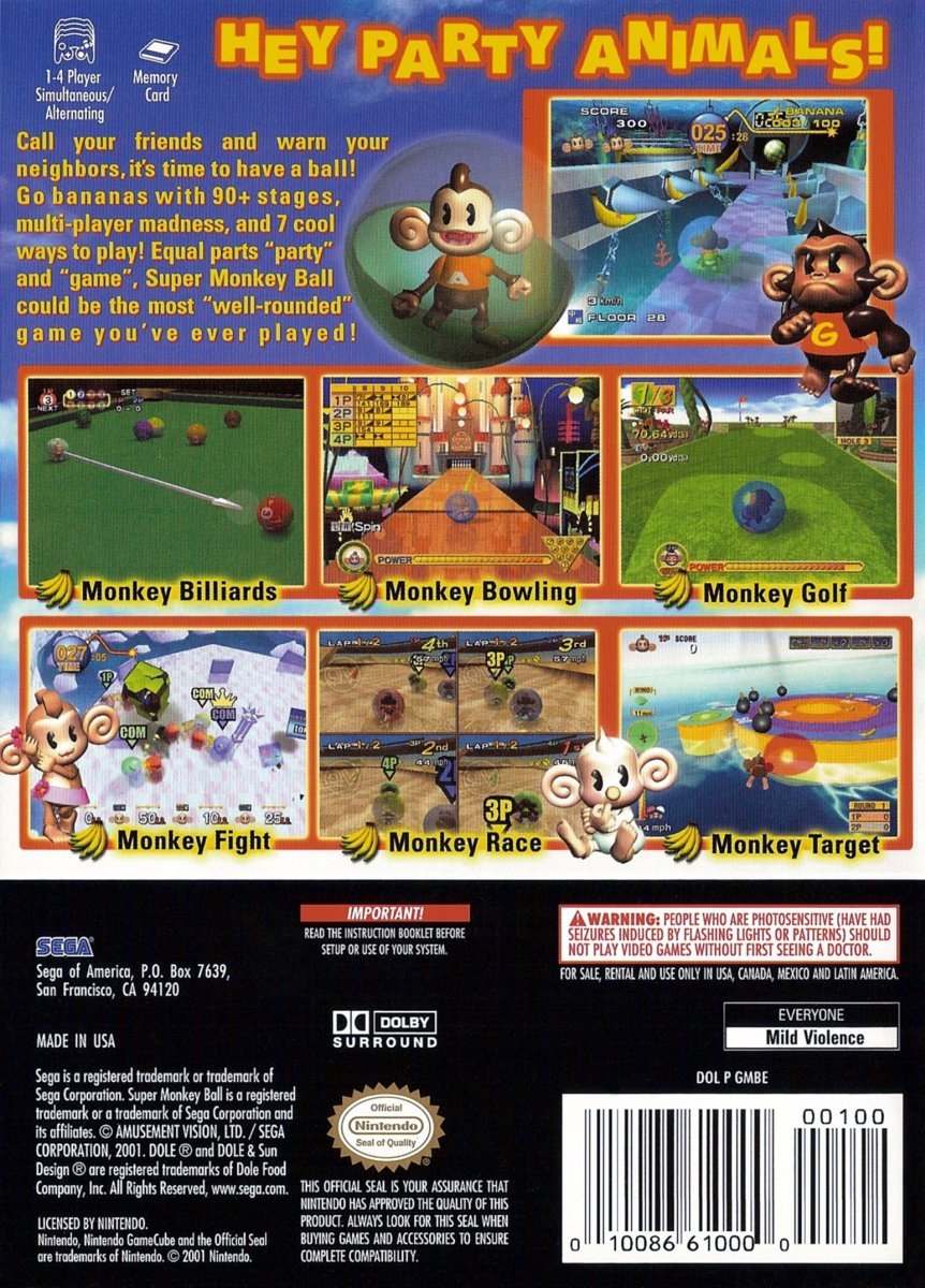 Capa do jogo Super Monkey Ball