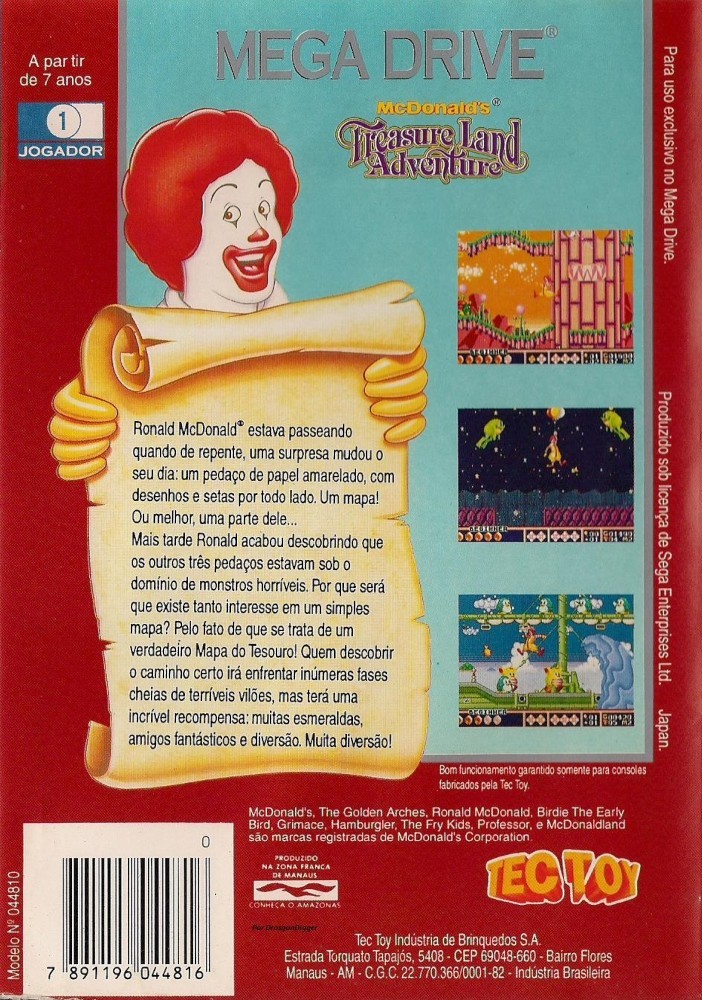 Capa do jogo McDonalds Treasure Land Adventure
